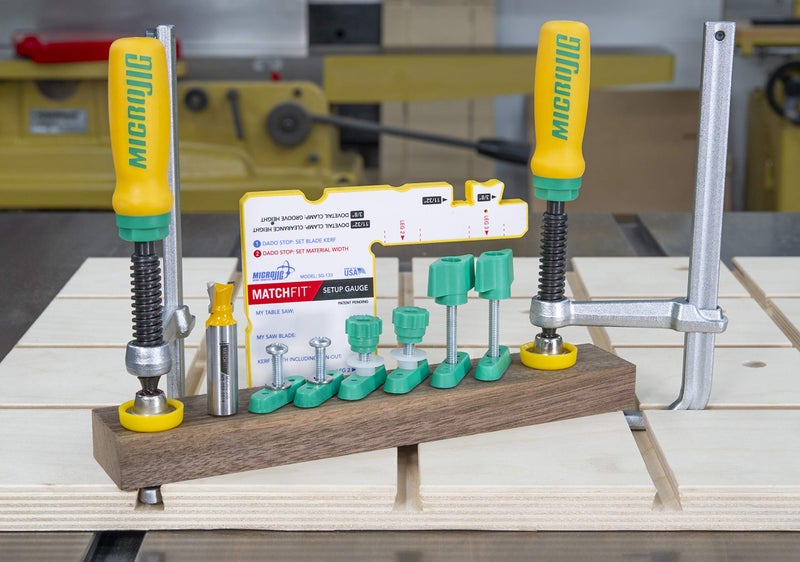 MICROJIG Matchfit DVC-1177K2 Dovetail Clamp Pro  Green/Yellow/Silver - Image 2